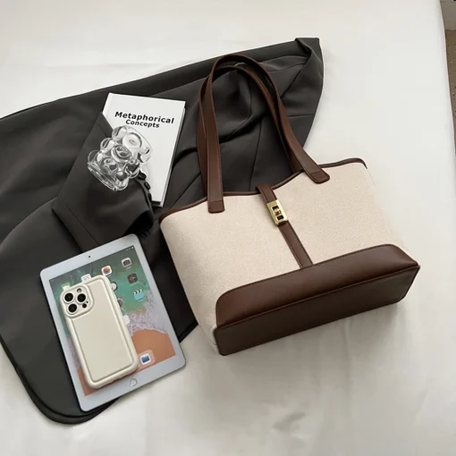Bolsa Feminina Tote Harper Lona Premium – Casual Chic - Image 6