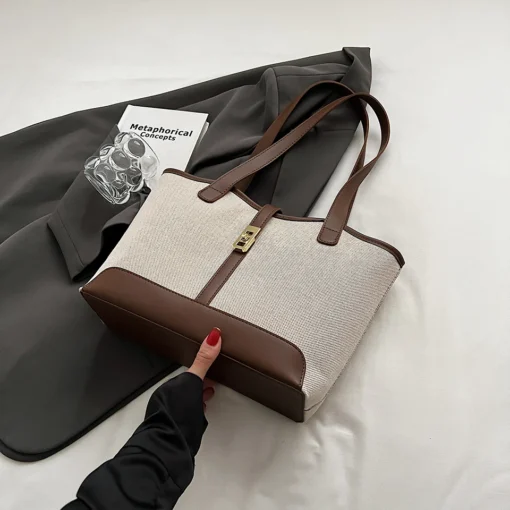 Bolsa Feminina Tote Harper Lona Premium – Casual Chic - Image 4