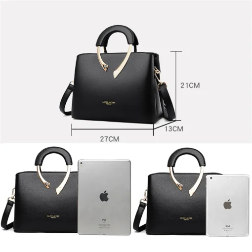 Bolsa Feminina Tote Luna Classic – Couro Ecológico Minimalista - Image 3